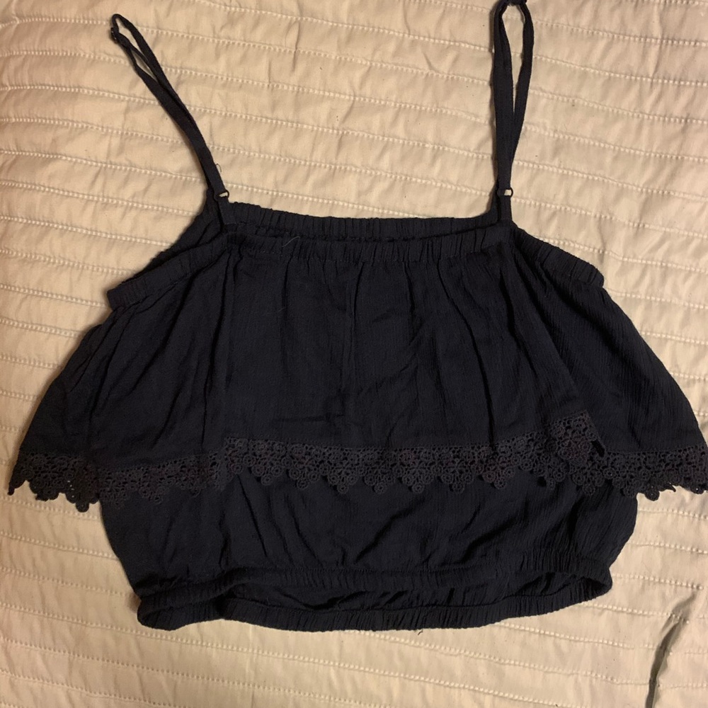 NWOT, Navy Crop Top